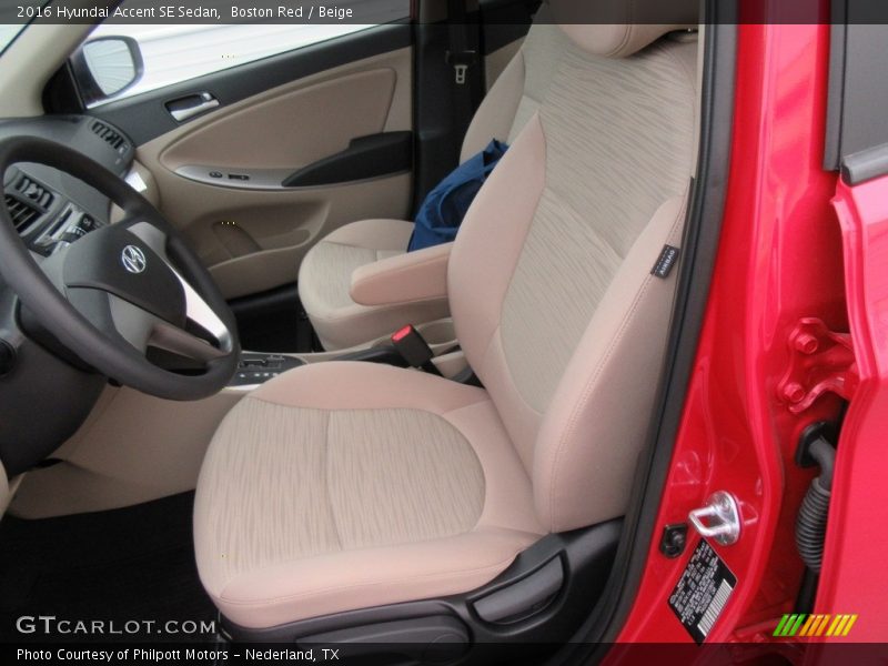 Boston Red / Beige 2016 Hyundai Accent SE Sedan