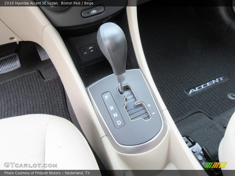 Boston Red / Beige 2016 Hyundai Accent SE Sedan