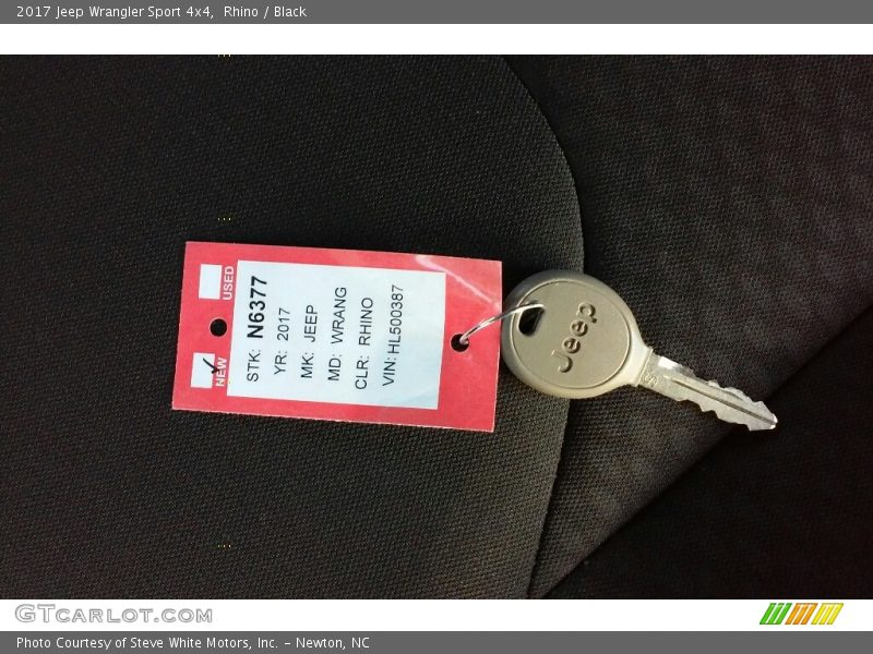 Rhino / Black 2017 Jeep Wrangler Sport 4x4