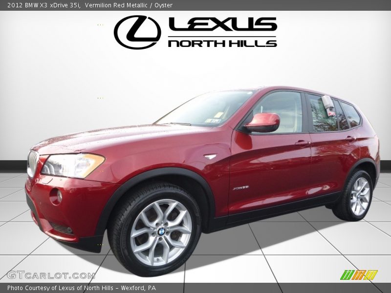 Vermilion Red Metallic / Oyster 2012 BMW X3 xDrive 35i
