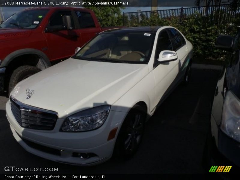 Arctic White / Savanna/Cashmere 2008 Mercedes-Benz C 300 Luxury
