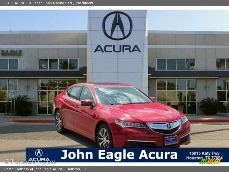 San Marino Red / Parchment 2017 Acura TLX Sedan