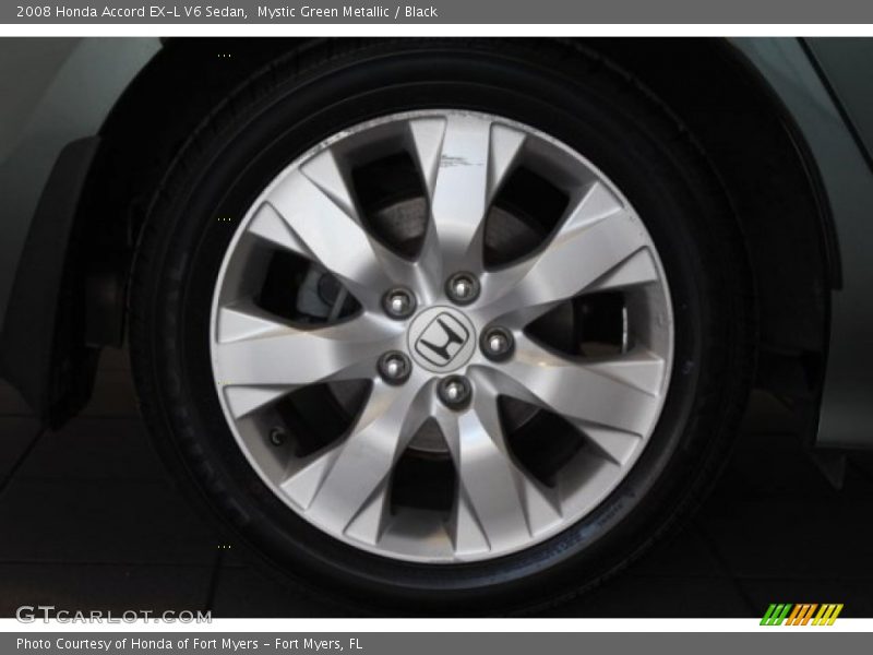 Mystic Green Metallic / Black 2008 Honda Accord EX-L V6 Sedan