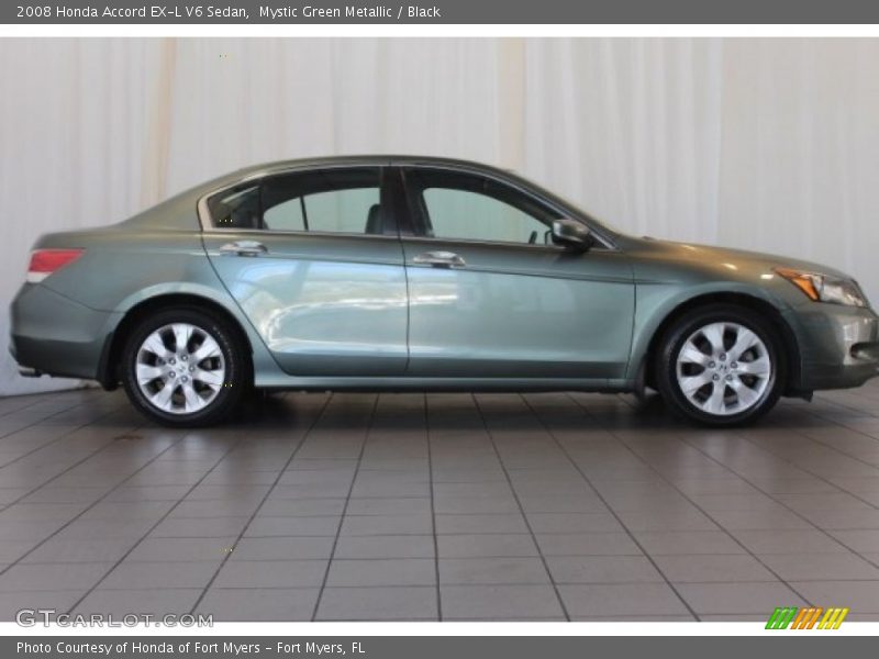 Mystic Green Metallic / Black 2008 Honda Accord EX-L V6 Sedan