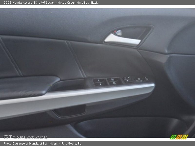 Mystic Green Metallic / Black 2008 Honda Accord EX-L V6 Sedan
