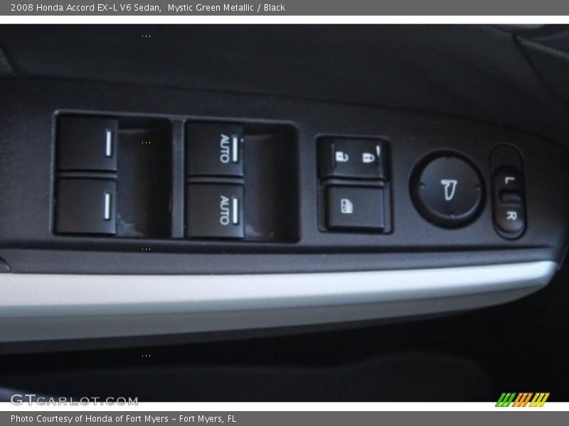 Mystic Green Metallic / Black 2008 Honda Accord EX-L V6 Sedan