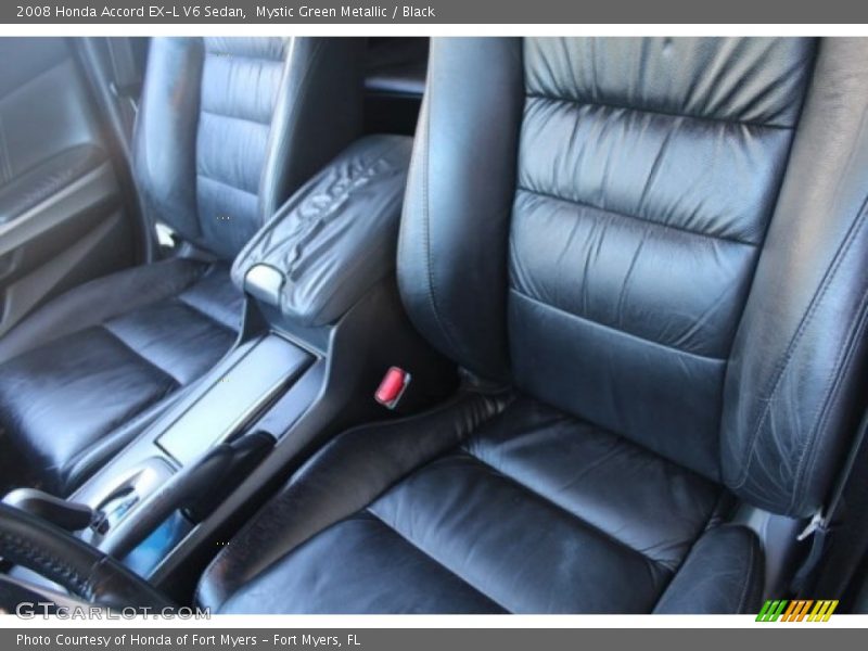 Mystic Green Metallic / Black 2008 Honda Accord EX-L V6 Sedan