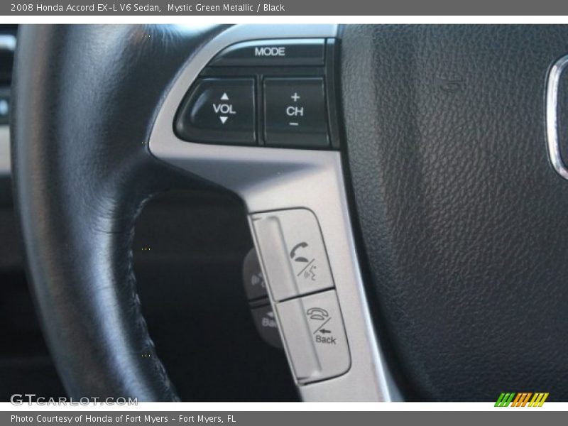Mystic Green Metallic / Black 2008 Honda Accord EX-L V6 Sedan