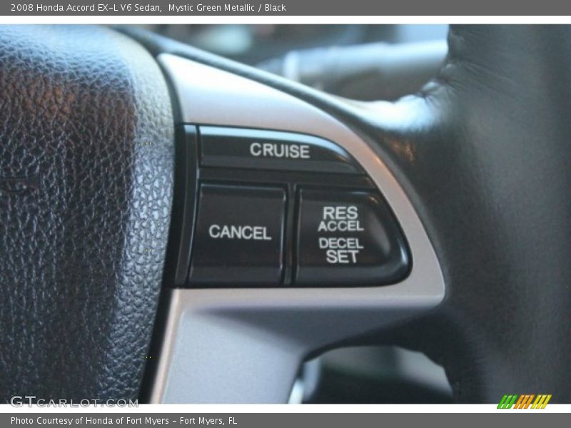 Mystic Green Metallic / Black 2008 Honda Accord EX-L V6 Sedan
