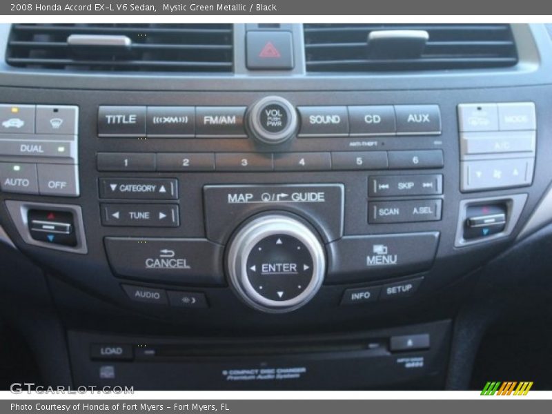 Mystic Green Metallic / Black 2008 Honda Accord EX-L V6 Sedan