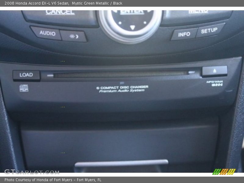 Mystic Green Metallic / Black 2008 Honda Accord EX-L V6 Sedan