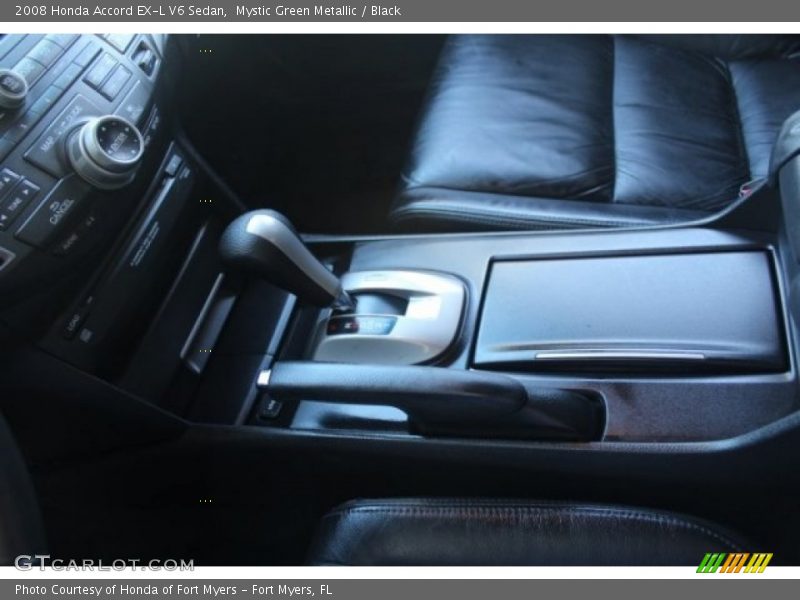 Mystic Green Metallic / Black 2008 Honda Accord EX-L V6 Sedan