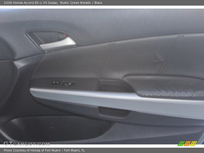 Mystic Green Metallic / Black 2008 Honda Accord EX-L V6 Sedan