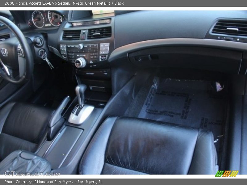 Mystic Green Metallic / Black 2008 Honda Accord EX-L V6 Sedan