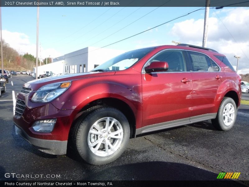 Siren Red Tintcoat / Jet Black 2017 Chevrolet Equinox LT AWD