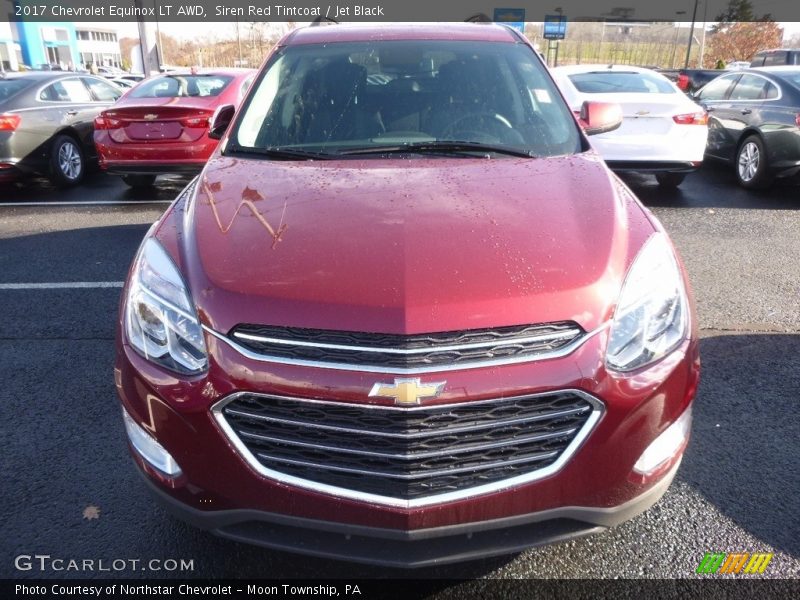 Siren Red Tintcoat / Jet Black 2017 Chevrolet Equinox LT AWD