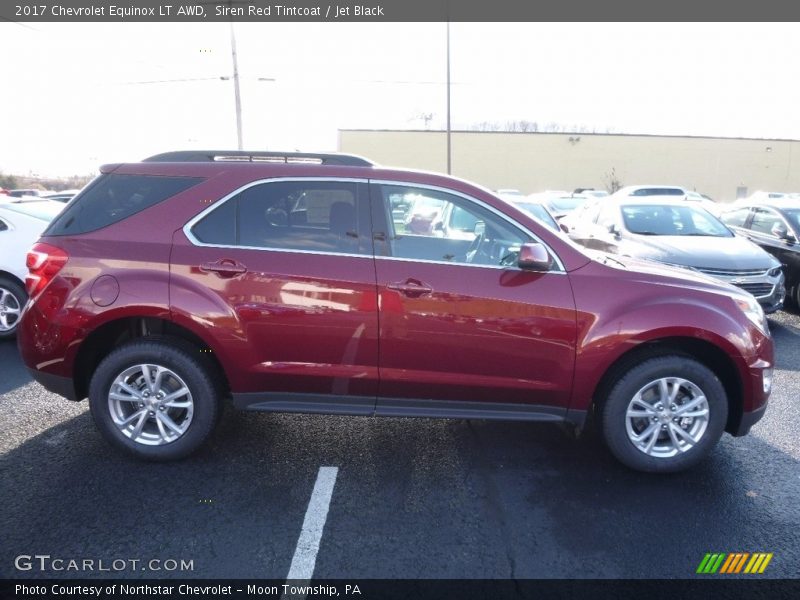 Siren Red Tintcoat / Jet Black 2017 Chevrolet Equinox LT AWD