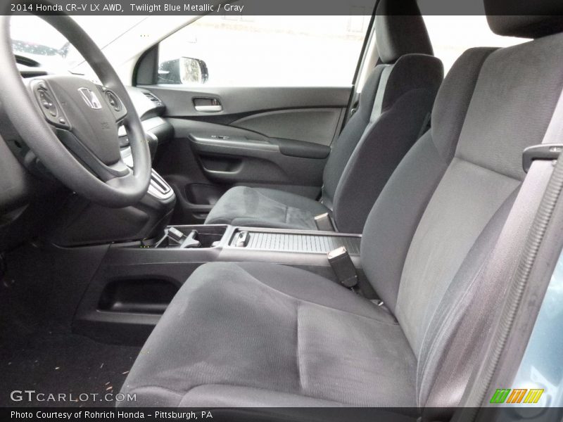 Twilight Blue Metallic / Gray 2014 Honda CR-V LX AWD