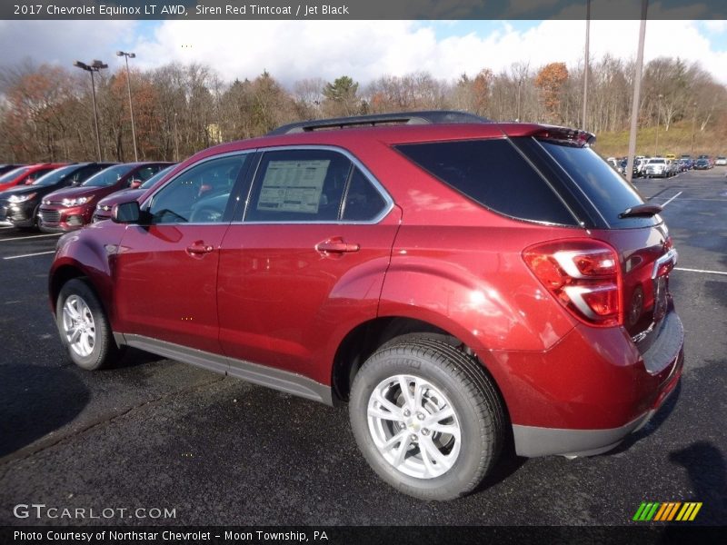 Siren Red Tintcoat / Jet Black 2017 Chevrolet Equinox LT AWD