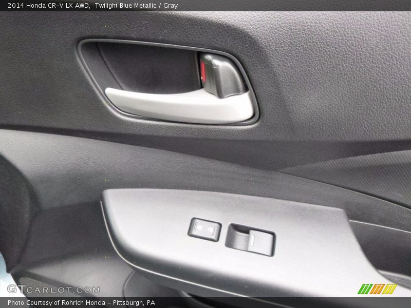 Twilight Blue Metallic / Gray 2014 Honda CR-V LX AWD