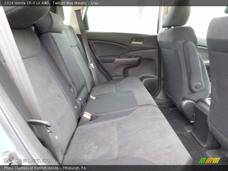 Twilight Blue Metallic / Gray 2014 Honda CR-V LX AWD