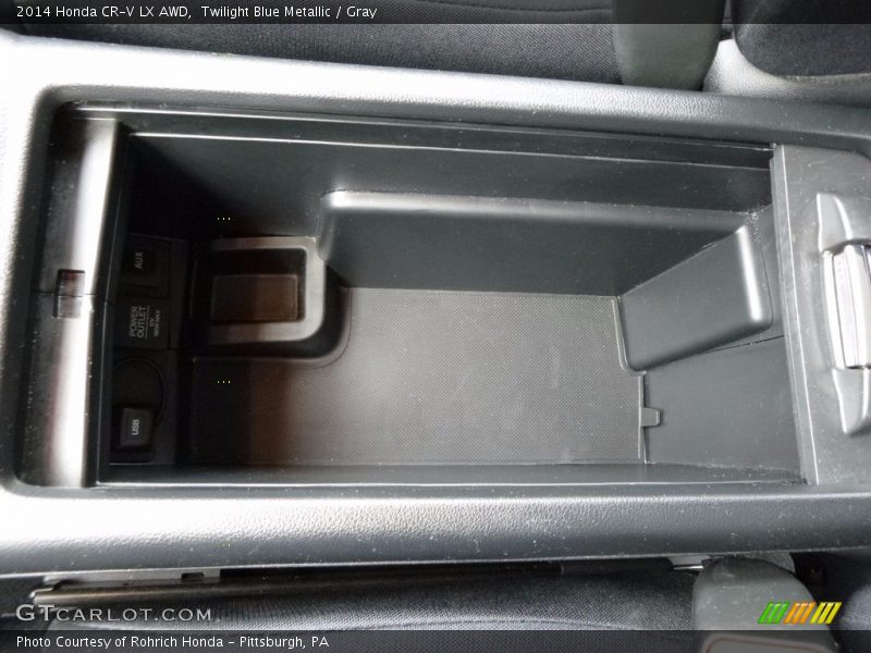 Twilight Blue Metallic / Gray 2014 Honda CR-V LX AWD