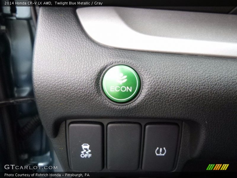 Twilight Blue Metallic / Gray 2014 Honda CR-V LX AWD