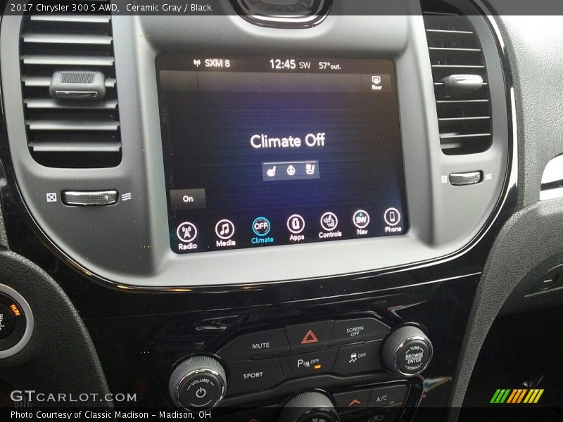 Ceramic Gray / Black 2017 Chrysler 300 S AWD