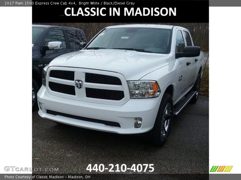 Bright White / Black/Diesel Gray 2017 Ram 1500 Express Crew Cab 4x4