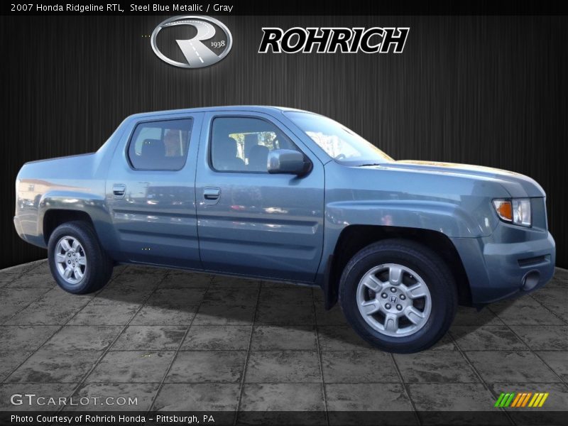 Steel Blue Metallic / Gray 2007 Honda Ridgeline RTL