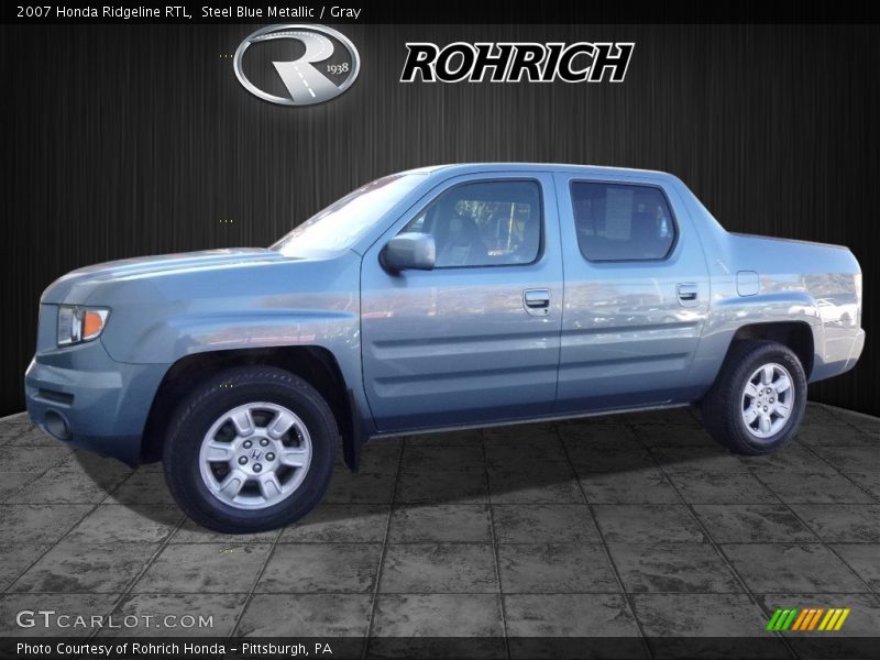 Steel Blue Metallic / Gray 2007 Honda Ridgeline RTL