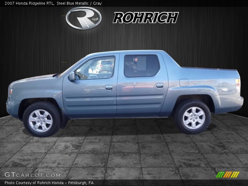 Steel Blue Metallic / Gray 2007 Honda Ridgeline RTL