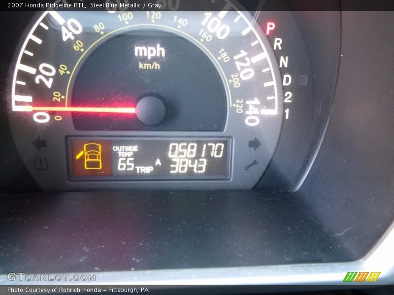 Steel Blue Metallic / Gray 2007 Honda Ridgeline RTL