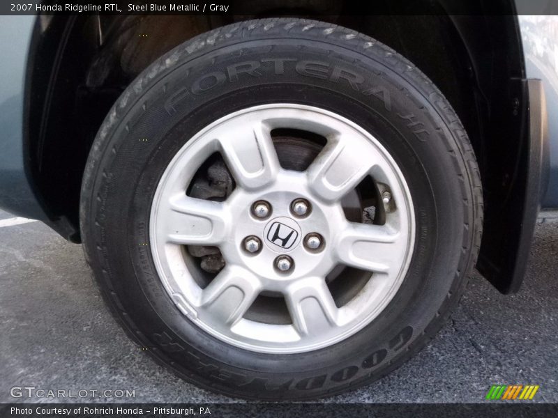 Steel Blue Metallic / Gray 2007 Honda Ridgeline RTL