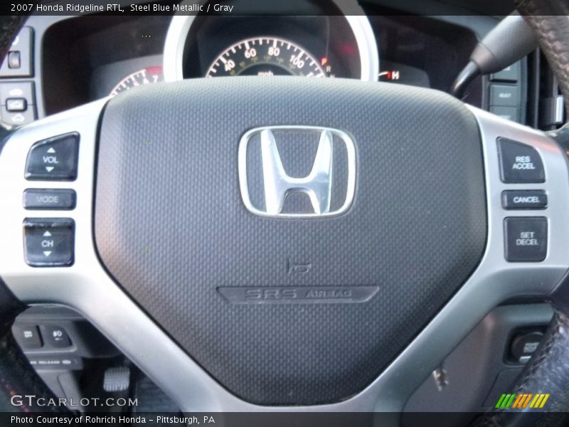 Steel Blue Metallic / Gray 2007 Honda Ridgeline RTL