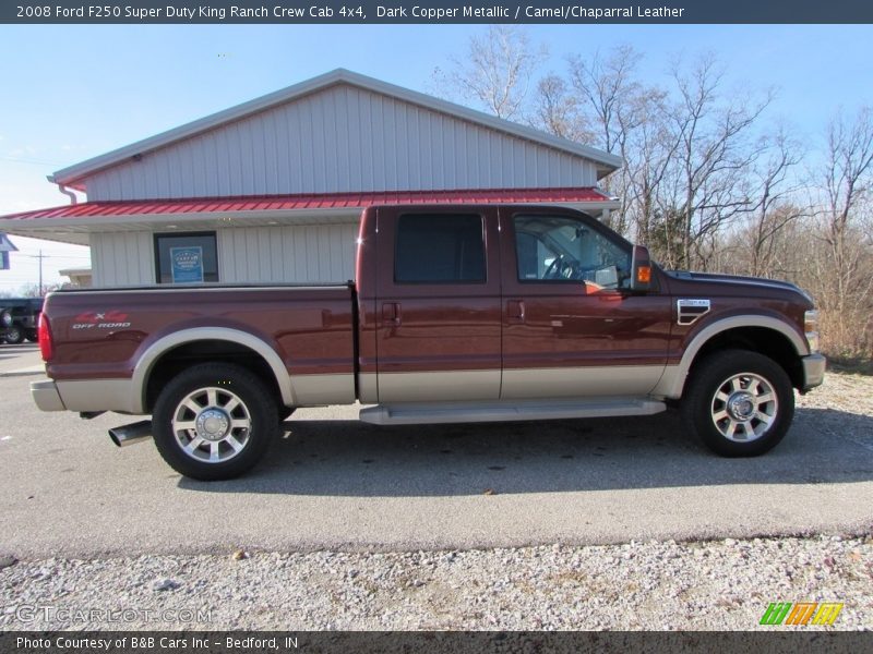 Dark Copper Metallic / Camel/Chaparral Leather 2008 Ford F250 Super Duty King Ranch Crew Cab 4x4