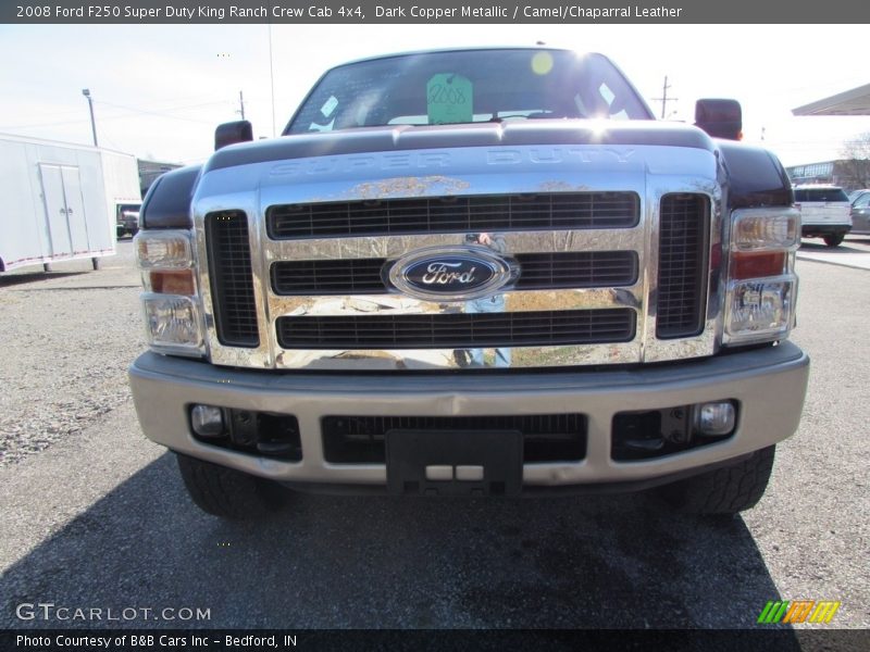 Dark Copper Metallic / Camel/Chaparral Leather 2008 Ford F250 Super Duty King Ranch Crew Cab 4x4