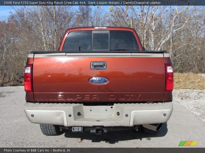 Dark Copper Metallic / Camel/Chaparral Leather 2008 Ford F250 Super Duty King Ranch Crew Cab 4x4