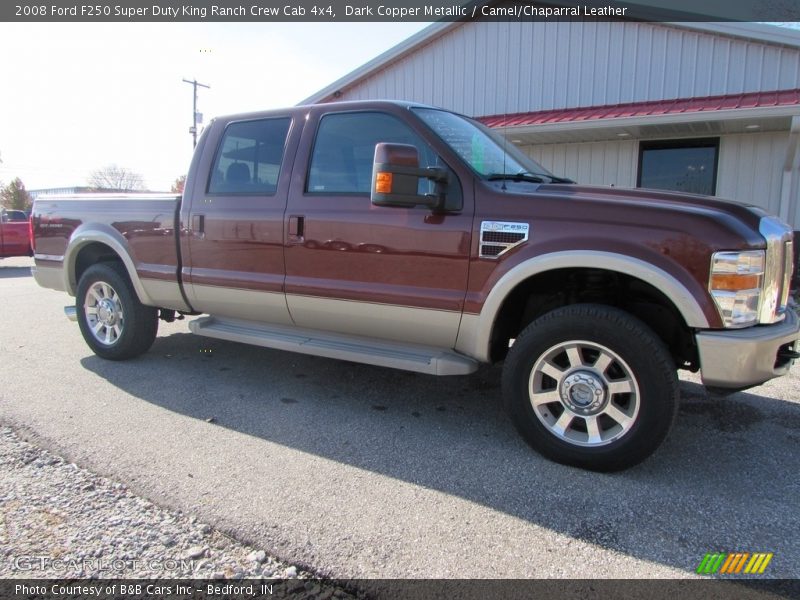 Dark Copper Metallic / Camel/Chaparral Leather 2008 Ford F250 Super Duty King Ranch Crew Cab 4x4