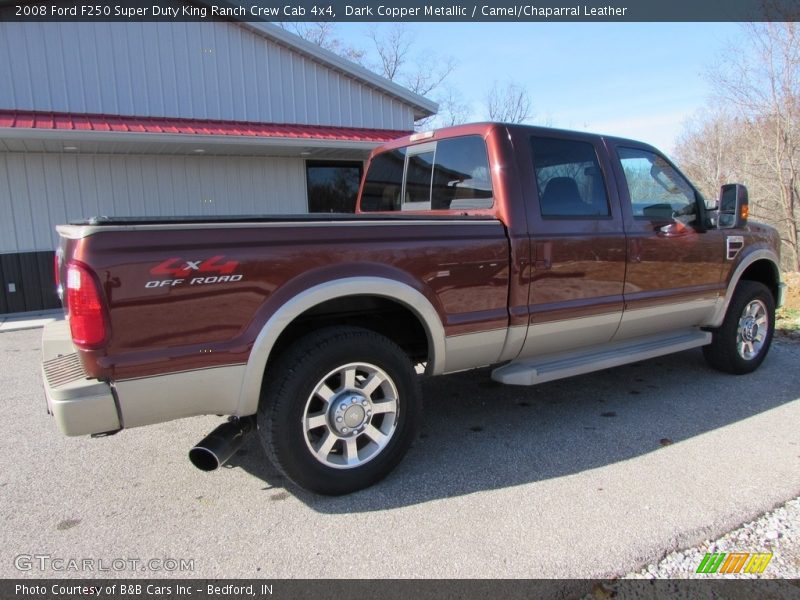 Dark Copper Metallic / Camel/Chaparral Leather 2008 Ford F250 Super Duty King Ranch Crew Cab 4x4