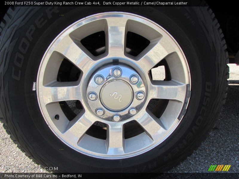 Dark Copper Metallic / Camel/Chaparral Leather 2008 Ford F250 Super Duty King Ranch Crew Cab 4x4