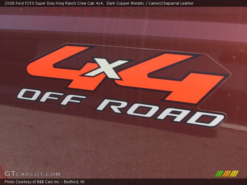 Dark Copper Metallic / Camel/Chaparral Leather 2008 Ford F250 Super Duty King Ranch Crew Cab 4x4
