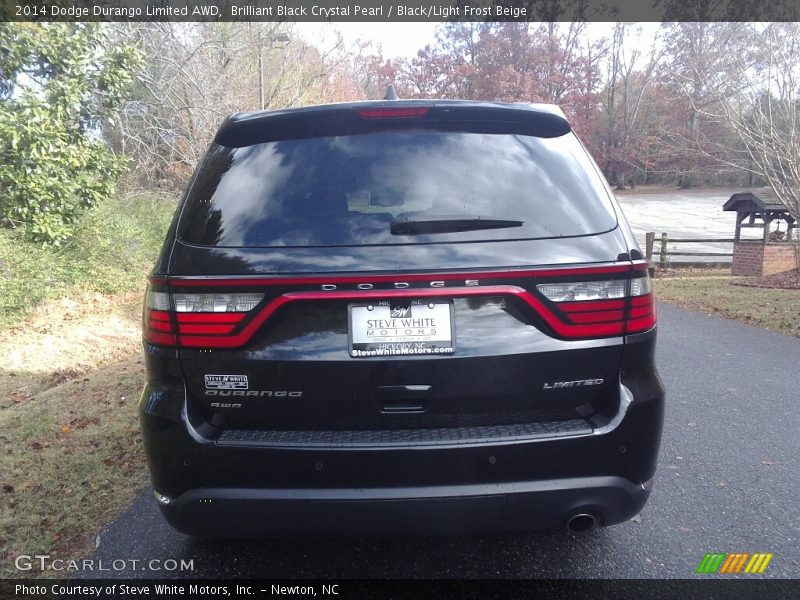 Brilliant Black Crystal Pearl / Black/Light Frost Beige 2014 Dodge Durango Limited AWD