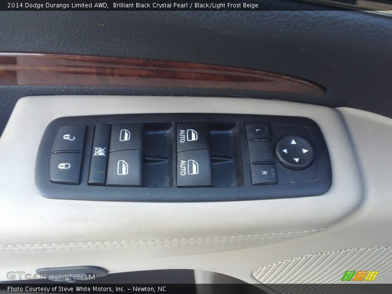 Brilliant Black Crystal Pearl / Black/Light Frost Beige 2014 Dodge Durango Limited AWD