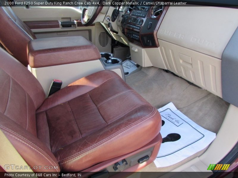 Dark Copper Metallic / Camel/Chaparral Leather 2008 Ford F250 Super Duty King Ranch Crew Cab 4x4