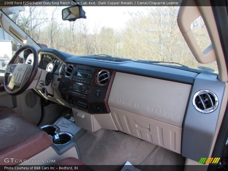 Dark Copper Metallic / Camel/Chaparral Leather 2008 Ford F250 Super Duty King Ranch Crew Cab 4x4