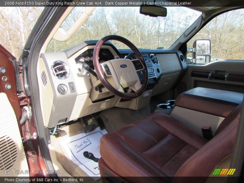 Dark Copper Metallic / Camel/Chaparral Leather 2008 Ford F250 Super Duty King Ranch Crew Cab 4x4