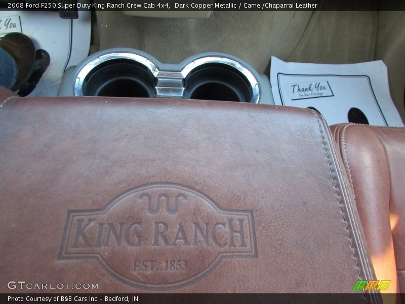 Dark Copper Metallic / Camel/Chaparral Leather 2008 Ford F250 Super Duty King Ranch Crew Cab 4x4