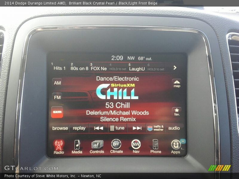 Brilliant Black Crystal Pearl / Black/Light Frost Beige 2014 Dodge Durango Limited AWD