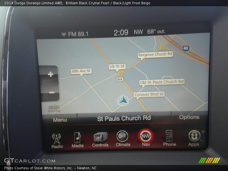 Brilliant Black Crystal Pearl / Black/Light Frost Beige 2014 Dodge Durango Limited AWD